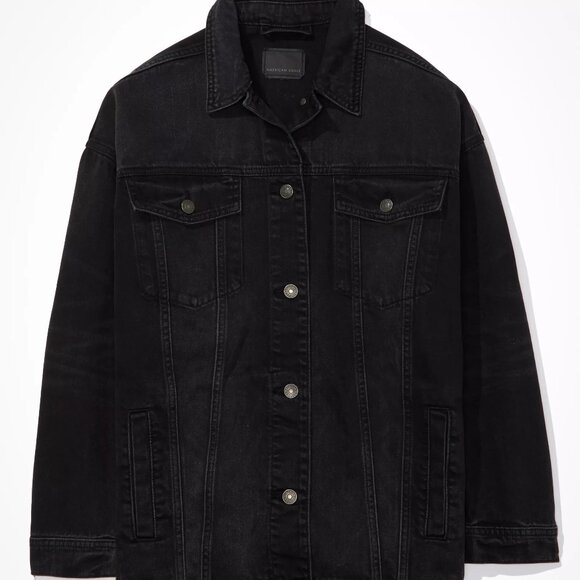 AE Oversized Denim Boyfriend Jacket - Picture 2 of 6